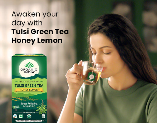 Awaken your day with Tulsi Green Tea Honey Lemon