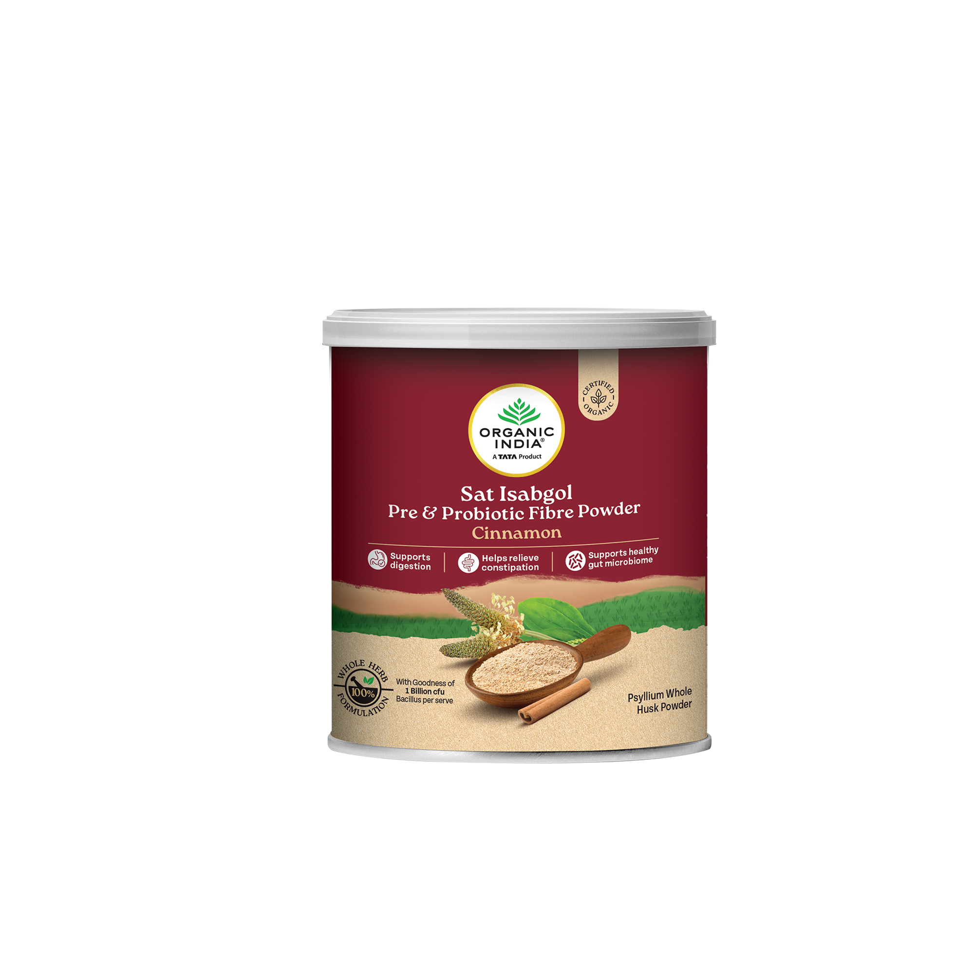 Sat Isabgol Pre & Probiotic Fibre Powder Cinnamon