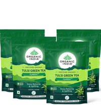Tulsi Green Tea Classic 100 gm zipper (Pack of 4 )