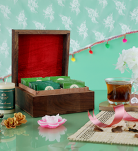 Wooden Gift Box 60 Teabags (New)