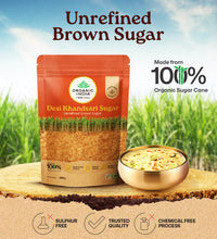 Desi Khandsari Sugar (Unrefined Brown Sugar) 500 g Pouch