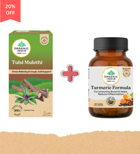 Turmeric Formula Capsule + Tulsi Mulethi Green Tea Combo