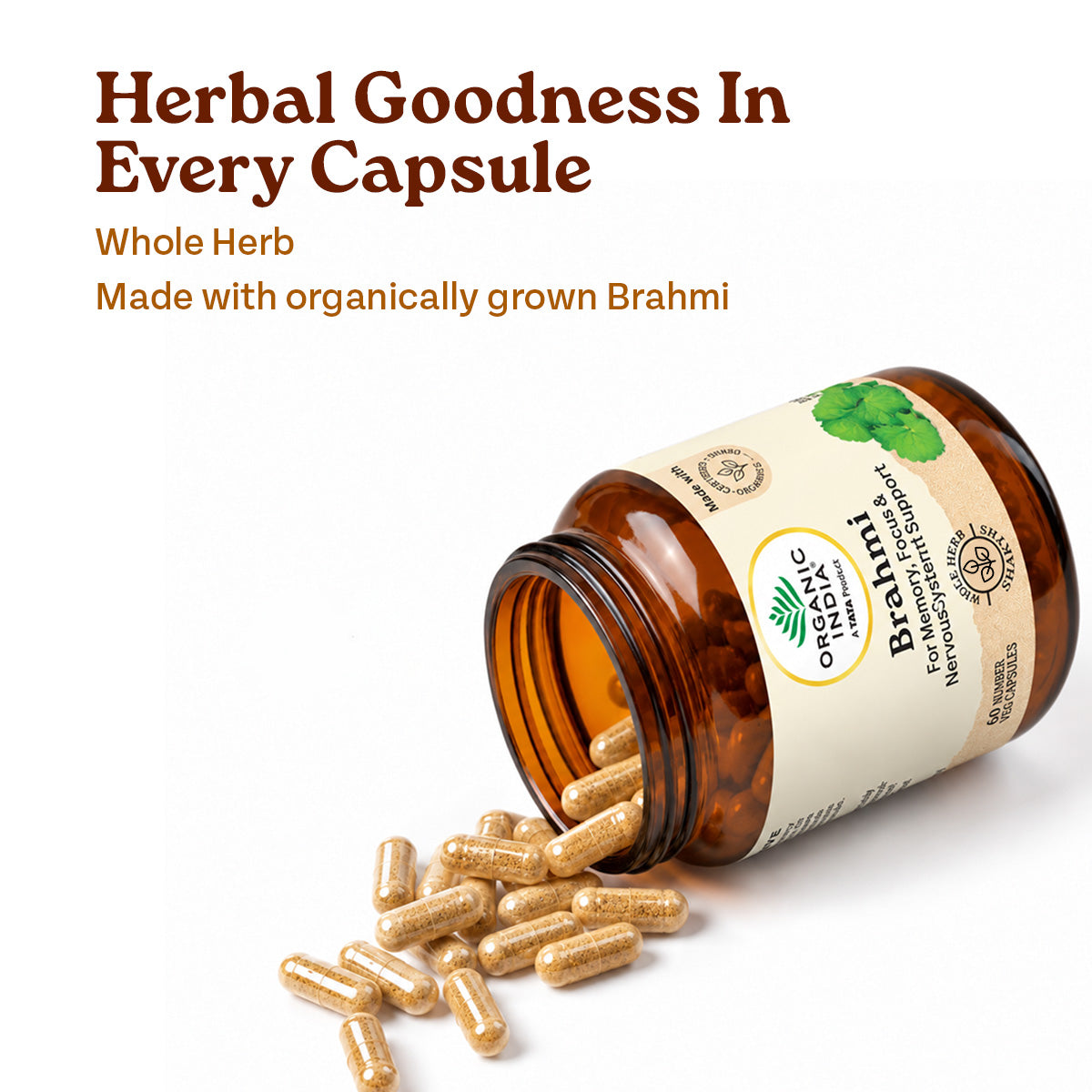 Organic India Brahmi Capsules – Herbal Goodness in Every Capsule