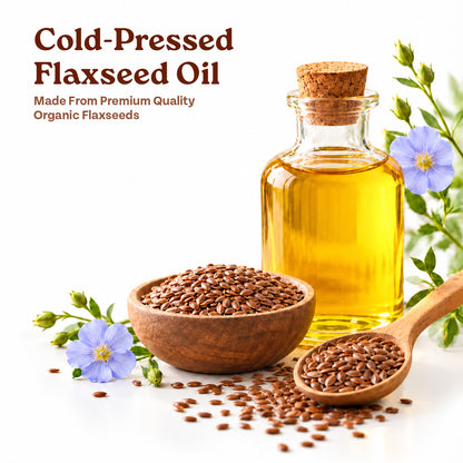 Organic India Cold-Pressed Flaxseed Oil with Organic Flaxseeds