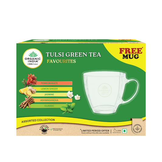 Tulsi Green Tea Favourites with Free MUG