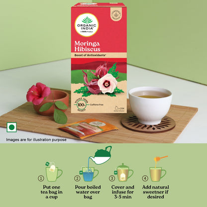 Organic India Moringa Hibiscus Tea benefits