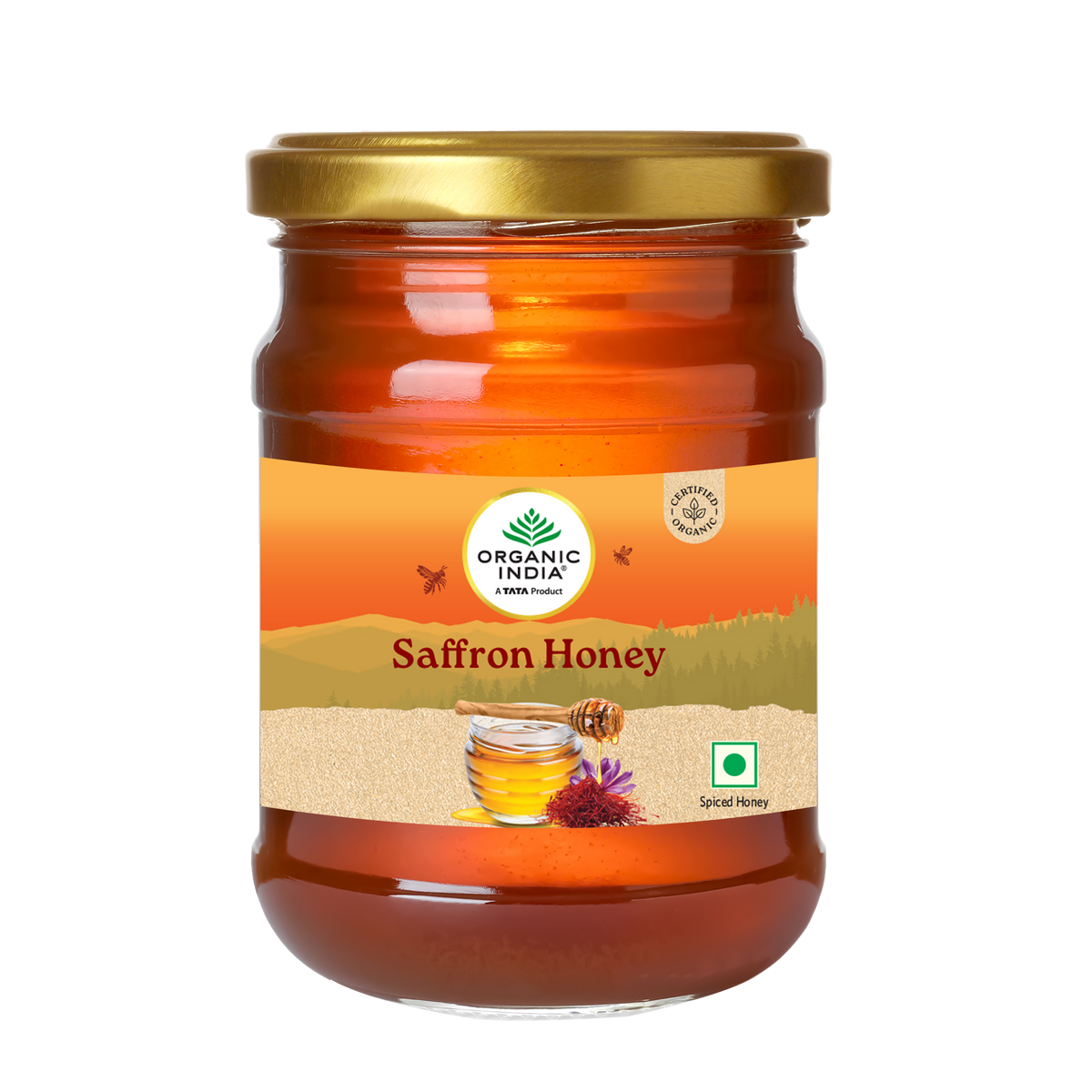 Saffron Honey 125g Jar – Radiance & Wellness Blend – Organic India