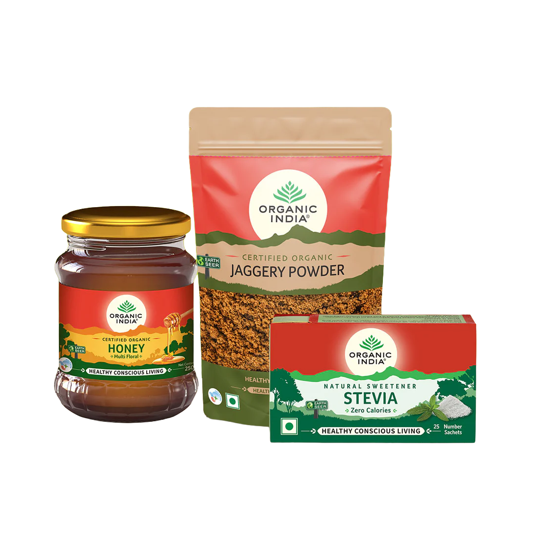 Multi Floral Honey, Stevia & Jaggery Powder Combo