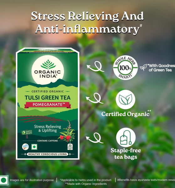 Tulsi Green Tea Pomegranate Flavour