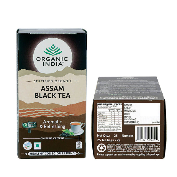 Organic Assam Black Tea Full Bodied Robust Tea Kadak Chai Organic India 7468