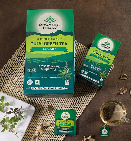Thulsi Tea Tulsi Green Tea Classic | Best Green Tea in India – Organic India