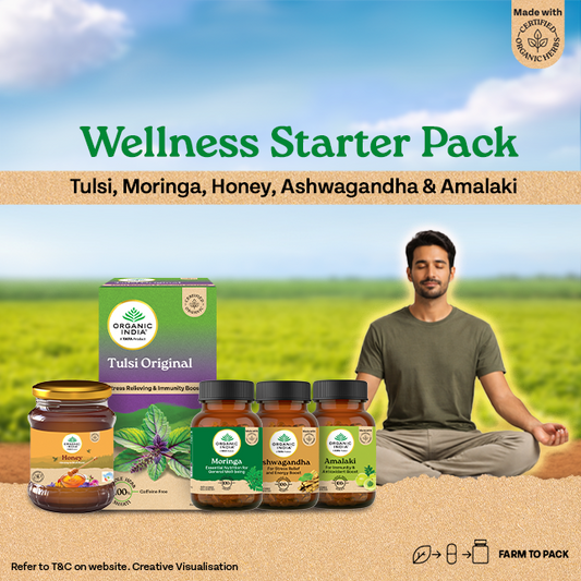 Wellness Starter Pack- Tulsi, Moringa, Honey, Ashwagandha & Amalaki