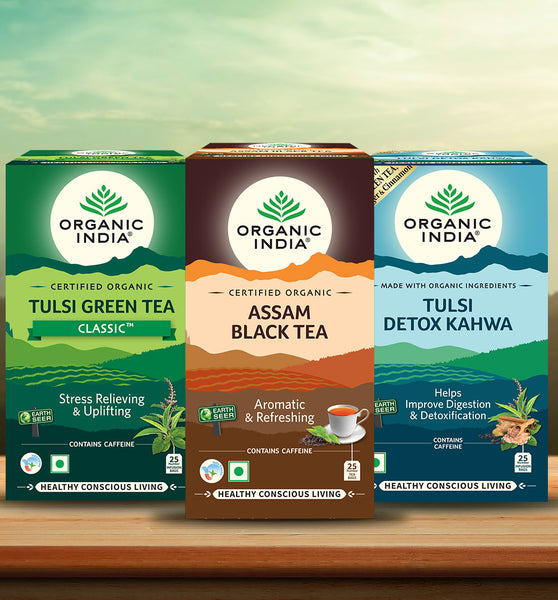 Combo Green Tea Classic, Detox Kahwa, Assam Black Tea