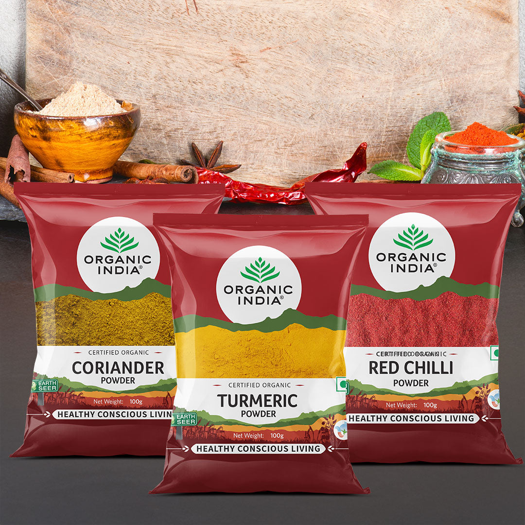 Turmeric Powder & Coriander Powder & Red Chilli Powder Combo