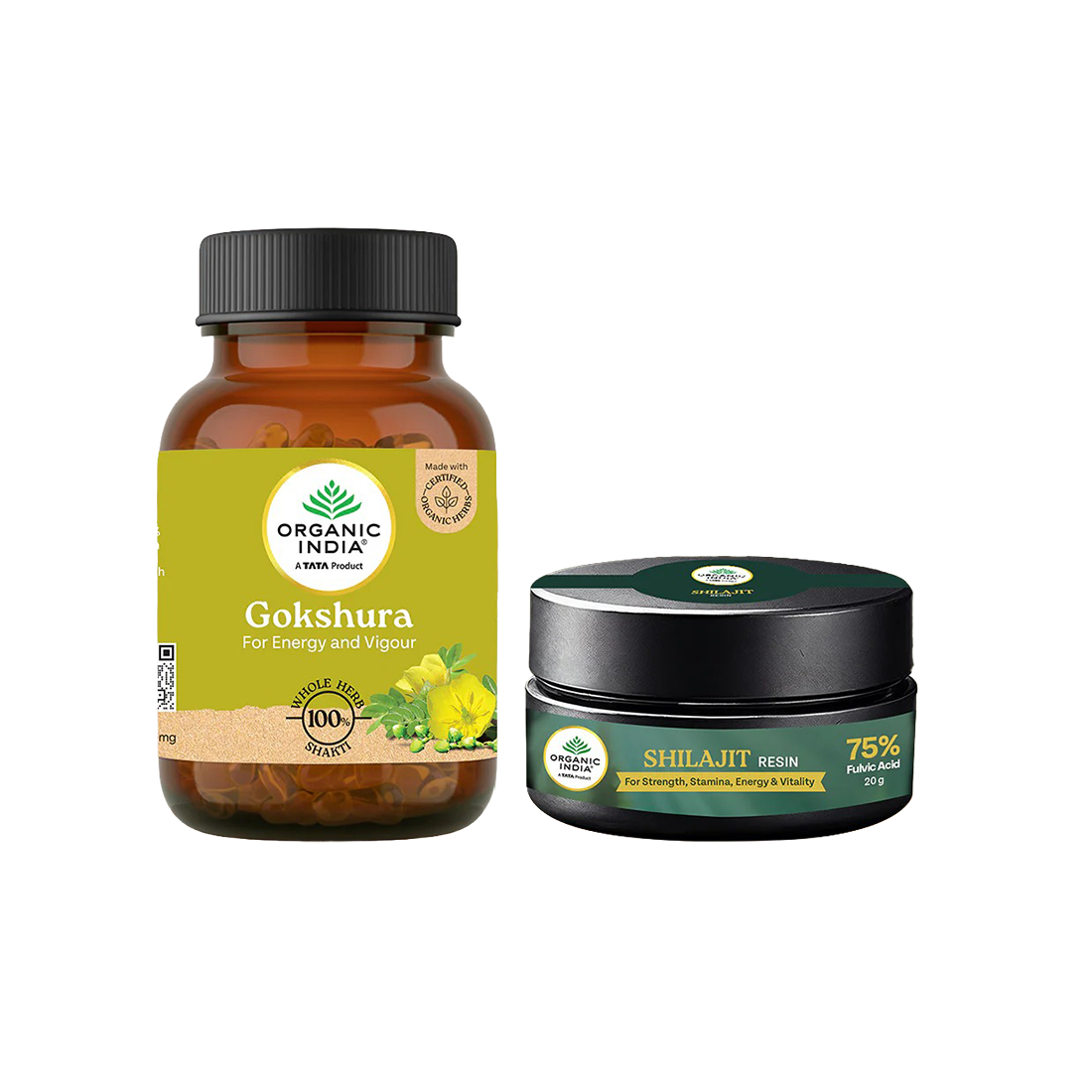 Gokshura Capsules + Shilajit Resin Combo