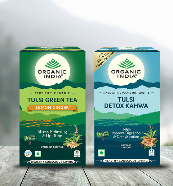 Combo Tulsi Green Tea Lemon Ginger & Detox Kahwa