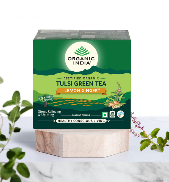 Tulsi Green Tea Lemon Ginger 50 Teabags