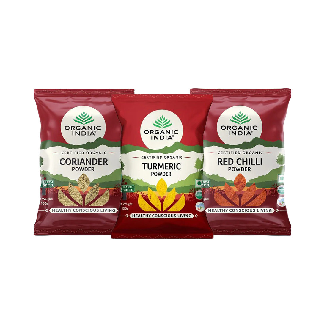 Turmeric Powder & Coriander Powder & Red Chilli Powder Combo