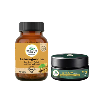 Ashwagandha Capsules & Shilajit Resin Combo