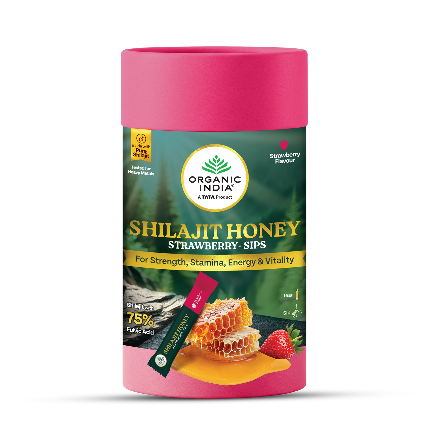 Shilajit Honey Sips - Strawberry