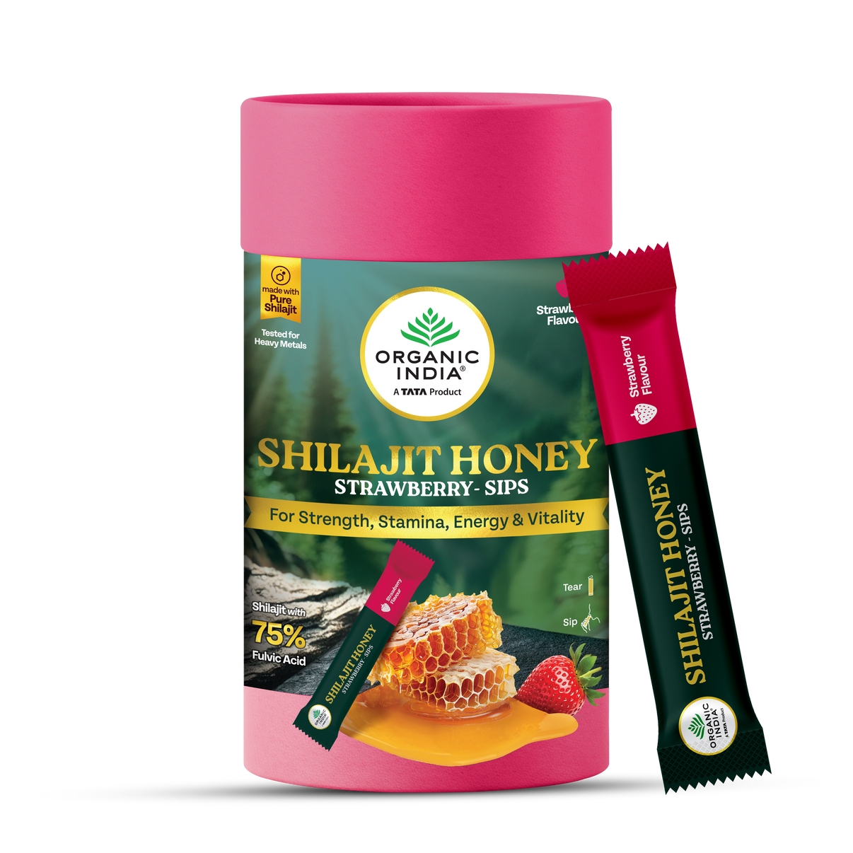Shilajit Honey Sips-Strawberry 30s