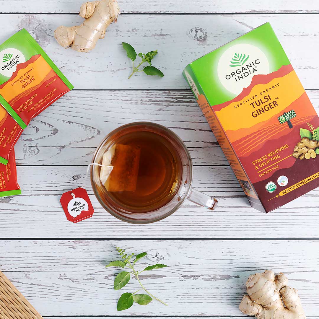 Organic India Tulsi Ginger Tea bags 25N