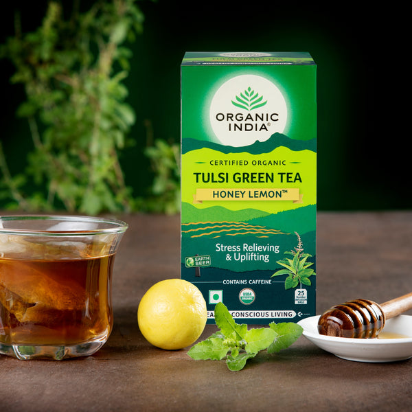 Tulsi Green Tea Honey Lemon | Herbal Teas & Infusions – Organic India