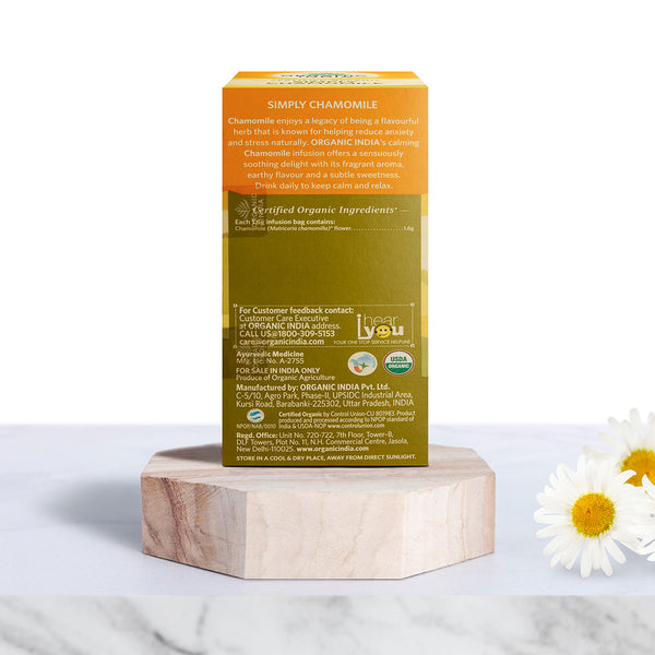 Simply Chamomile 25 Teabags | Herbal Teas & Infusions – Organic India