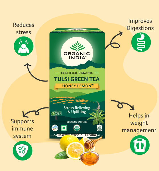 Tulsi Green Tea Honey Lemon 25 Teabags